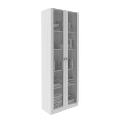 Armário com 2 Portas de Vidro Cor Branco Me4115 Tecno Mobili - 1