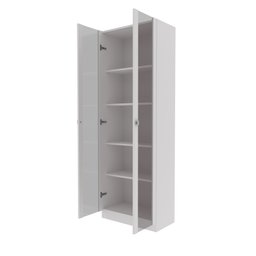 Armário com 2 Portas de Vidro Cor Branco Me4115 Tecno Mobili - 2