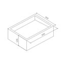 Ver imagem 4 de Cuba Apoio Venturi 40x30 Ret. Oculta - Exclusiva Preto Fosco - 13A x 40L x 30P