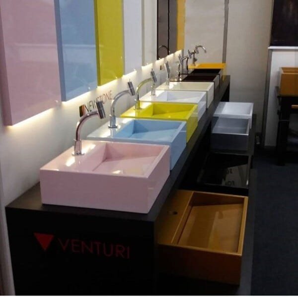 Cuba Apoio Venturi 40 Oculta Com Base - Exclusivas Rosa Quartz - 13A x 40L x 40P - 2