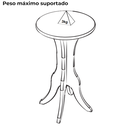 Ver imagem 4 de Mesa de Apoio Mdf Sala de Estar 51x30 Cm Branco Arly