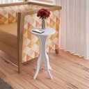 Ver imagem 7 de Mesa de Apoio Mdf Sala de Estar 51x30 Cm Branco Arly
