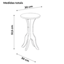 Ver imagem 3 de Mesa de Apoio Mdf Sala de Estar 51x30 Cm Branco Arly