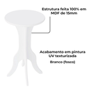 Ver imagem 5 de Mesa de Apoio Mdf Sala de Estar 51x30 Cm Branco Arly