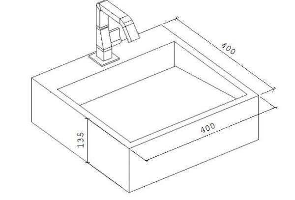 Cuba Apoio Venturi 40 Oculta Com Base - Exclusivas Preto Fosco - 13A x 40L x 40P - 4