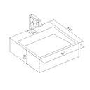 Ver imagem 4 de Cuba Apoio Venturi 40 Oculta Com Base - Exclusivas Preto Fosco - 13A x 40L x 40P