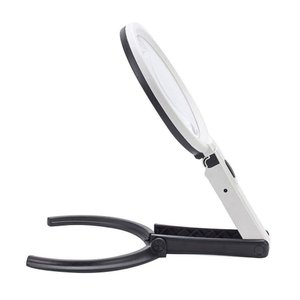Lupa Bancada Mesa Articulada Leitura Ate 5x 10 Leds Bivolt