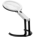 Ver imagem 4 de Lupa Bancada Mesa Articulada Leitura Ate 5x 10 Leds Bivolt