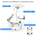 Ver imagem 4 de Lupa de Mesa Bancada Garras 2 Leds Estação Solda Pilhas Ou Cabo Usb