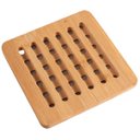 Ver imagem 2 de Descanso de Panela Quadrado de Bambu Apoio de Travessa Resistente Ao Calor Protetor Prato Pote Quent