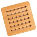 Ver imagem 1 de Descanso de Panela Quadrado de Bambu Apoio de Travessa Resistente Ao Calor Protetor Prato Pote Quent