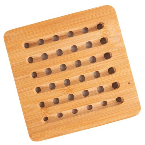 Descanso de Panela Quadrado de Bambu Apoio de Travessa Resistente Ao Calor Protetor Prato Pote Quent