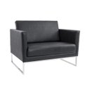 Ver imagem 1 de Poltrona Decorativa Julia 106cm Courotex Preto - Gran Belo Decor
