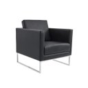 Ver imagem 1 de Poltrona Decorativa Julia 70cm Courotex Preto - Gran Belo Decor