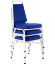 Ver imagem 1 de Kit com 3 Cadeiras Empilháveis Linha Hotel Plus Azul