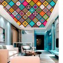 Ver imagem 1 de Adesivo Decorativo de Teto Geométricos Coloridos