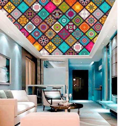 Adesivo Decorativo de Teto Geométricos Coloridos