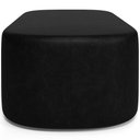 Ver imagem 2 de Cabeceira Cama Box Casal 140cm Lanna com Puff Recamier Doha W01 Couríssimo Preto - Lyam Decor