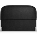 Ver imagem 7 de Cabeceira Cama Box Casal 140cm Lanna com Puff Recamier Doha W01 Couríssimo Preto - Lyam Decor