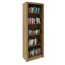 Ver imagem 3 de Estante para Livros ou Escritório 60cm 4 Prateleiras Amendoa Me4104 Tecno Mobili