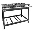 Ver imagem 1 de Fogão Industrial 3 Bocas Duplas Luxo Baixa Pressão Mr Fogões 40x40 P8