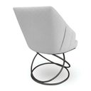 Ver imagem 5 de Kit 2 Poltronas Luxo Alana Bouclê Cinza Base Luxo Preto - Pallazio