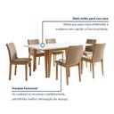 Ver imagem 6 de Conjunto Sala de Jantar 6 Lugares Retangular Tampo Vidro Base Madeira Maciça Mesa e Cadeiras Bella