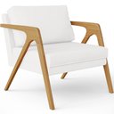 Ver imagem 3 de Kit 02 Poltrona Decorativa Para Sala Pietra Estrutura De Madeira L02 Corano Branco - Lyam Decor