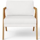 Ver imagem 6 de Kit 02 Poltrona Decorativa Para Sala Pietra Estrutura De Madeira L02 Corano Branco - Lyam Decor