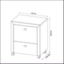 Ver imagem 3 de Gaveteiro Arquivo para Pasta Suspensa com Rodízios 2 Gavetas Me4112 Tecno Mobili - Branco