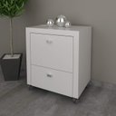 Ver imagem 1 de Gaveteiro Arquivo para Pasta Suspensa com Rodízios 2 Gavetas Me4112 Tecno Mobili - Branco