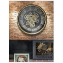 Ver imagem 3 de Relogio de Parede Grande Retrô Envelhecido Engrenagem Movimenta