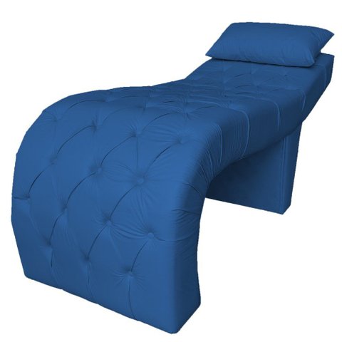 Maca Estética Capitonê Inclinada C/ Almofada Brinde Slk Decor Nina Azul Royal