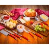 Conjunto de 3 Facas para Queijo Laguiole La Tour Luxo com Bandeja de Madeira- Vermelho - 2