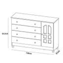 Ver imagem 2 de Cômoda 1 Porta 4 Gavetas Grand Selena Carolina Baby Branco/Amadeirado