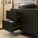 Ver imagem 3 de Gabinete para Banheiro Ripado 80 Black sem Cuba