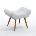 Ver imagem 1 de Puff Polar / Couro Branco