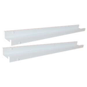 Kit 2 Prateleira Porta Quadros Retratos Fotos Temperos Livros e Enfeites Cor:Branca