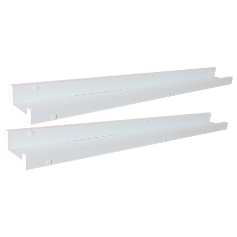 Kit 2 Prateleira Porta Quadros Retratos Fotos Temperos Livros e Enfeites Cor:Branca