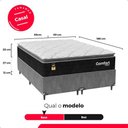 Ver imagem 4 de Cama Box Casal Bipartido + Colchão Comfort Class Pillow Top Preto/suede Cinza