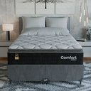 Ver imagem 6 de Cama Box Casal Bipartido + Colchão Comfort Class Pillow Top Preto/suede Cinza