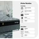Ver imagem 3 de Cama Box Casal Bipartido + Colchão Comfort Class Pillow Top Preto/suede Cinza