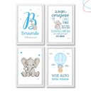Ver imagem 1 de Quadros Decorativos Infantil Elefantinho Baby no Balão:branca