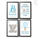 Ver imagem 2 de Quadros Decorativos Infantil Elefantinho Baby no Balão:branca