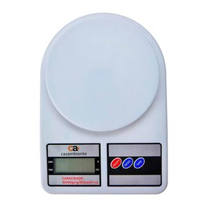 Balança de Precisão para Cozinha 10kg Branca - Casambiente BAL014