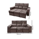 Ver imagem 6 de Sofá Retrátil e Reclinável 3 Lugares Londres 1.90cm C/ Molas - Suede