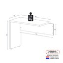 Ver imagem 3 de Mesa de Escritório Auxiliar 90cm Multimóveis Cr25305 Cinza Preto