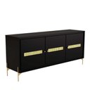 Ver imagem 1 de Balcão Buffet Paraty 167 Cm Laca Pés Metal e Palhinha Preto