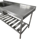 Ver imagem 4 de Pia Aço Inox Industrial 150x70x90 Cm Cuba Grande Cubão Esquerda Nortinox