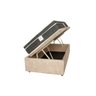 Cama Box Baú Medidas Especiais (Solteiro) Corino Ou Sued - Solteiro 88x188x042 - Corino Marrom - 11